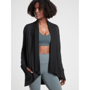 🌿Like New! ATHLETA Pranayama Wrap Cardigan XS Petite – Black